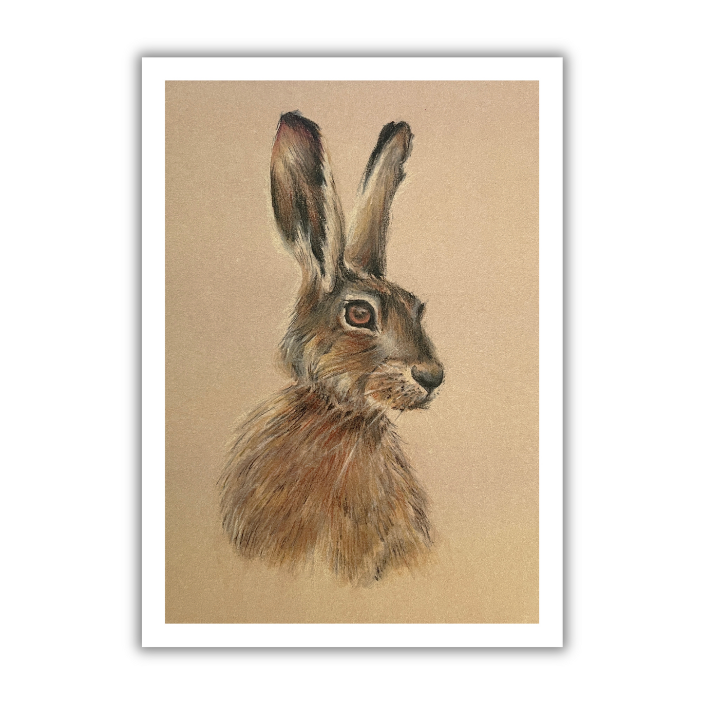 "Hare Head" Greetings Card