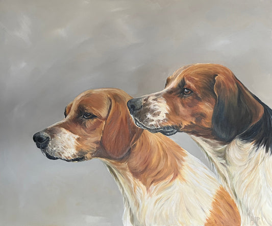 "Waiting" - Belvoir Hounds Signed Limited Edition Canvas Print