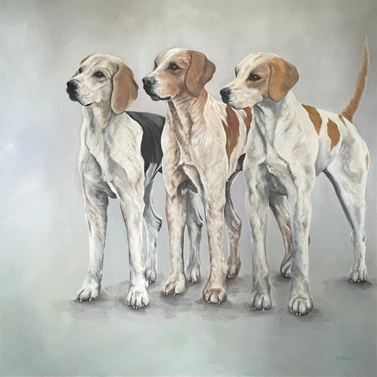 "Ready for Off" - Beaufort Hounds Signed Limited Edition Canvas Print