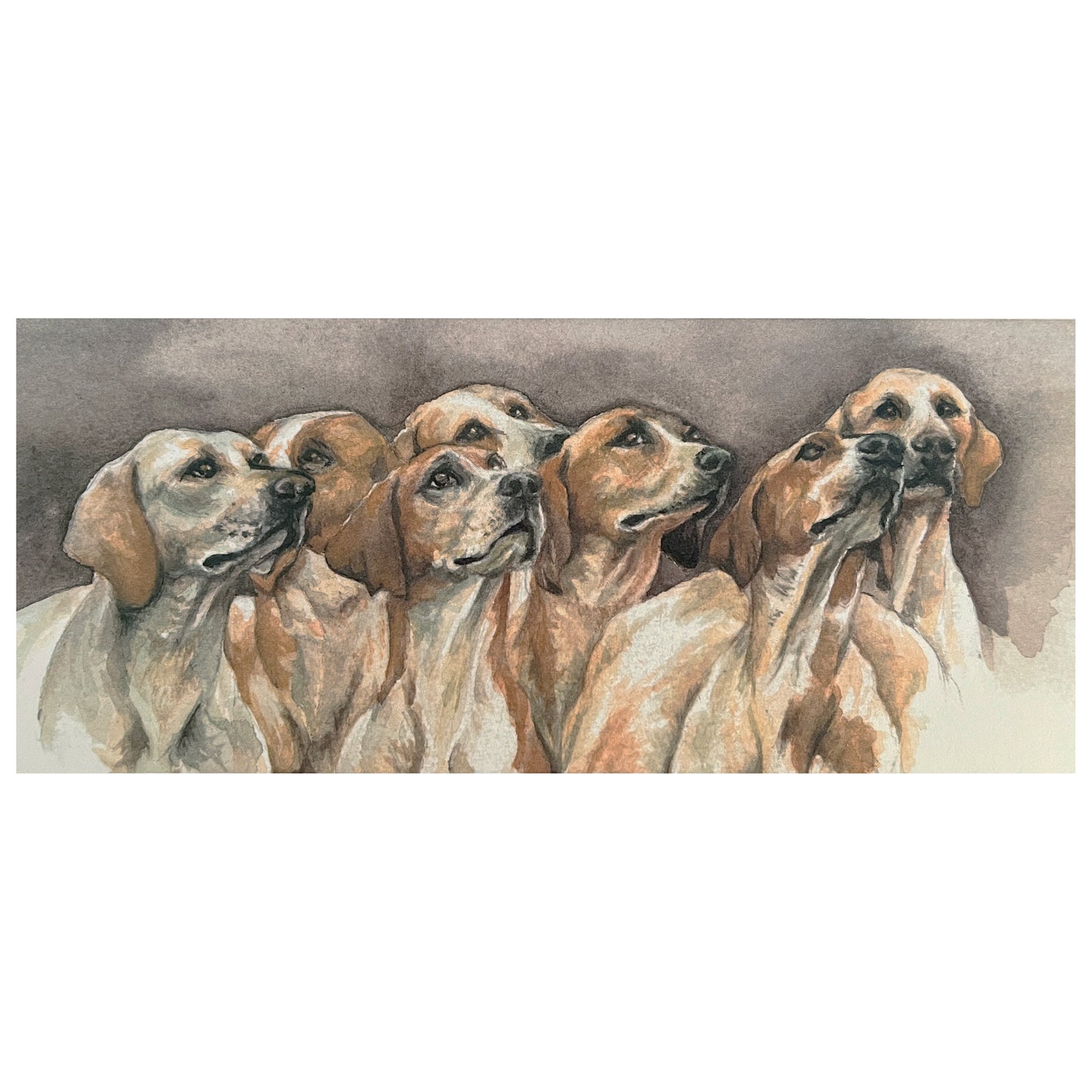 "Hounds Waiting" Greetings Card