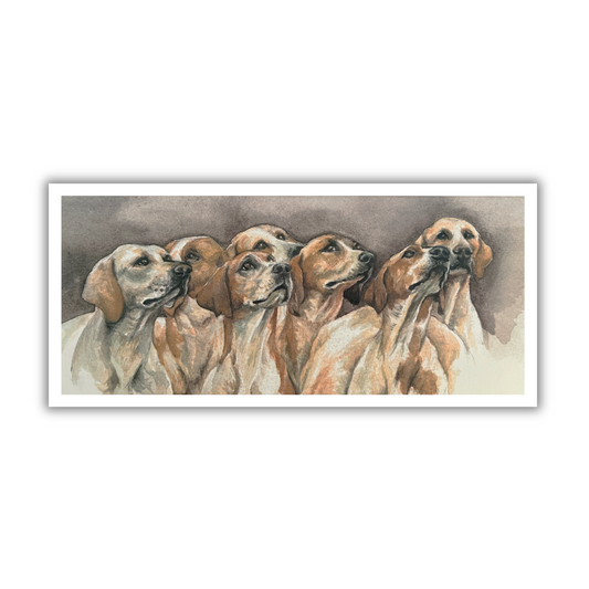 "Hounds Waiting" Greetings Card